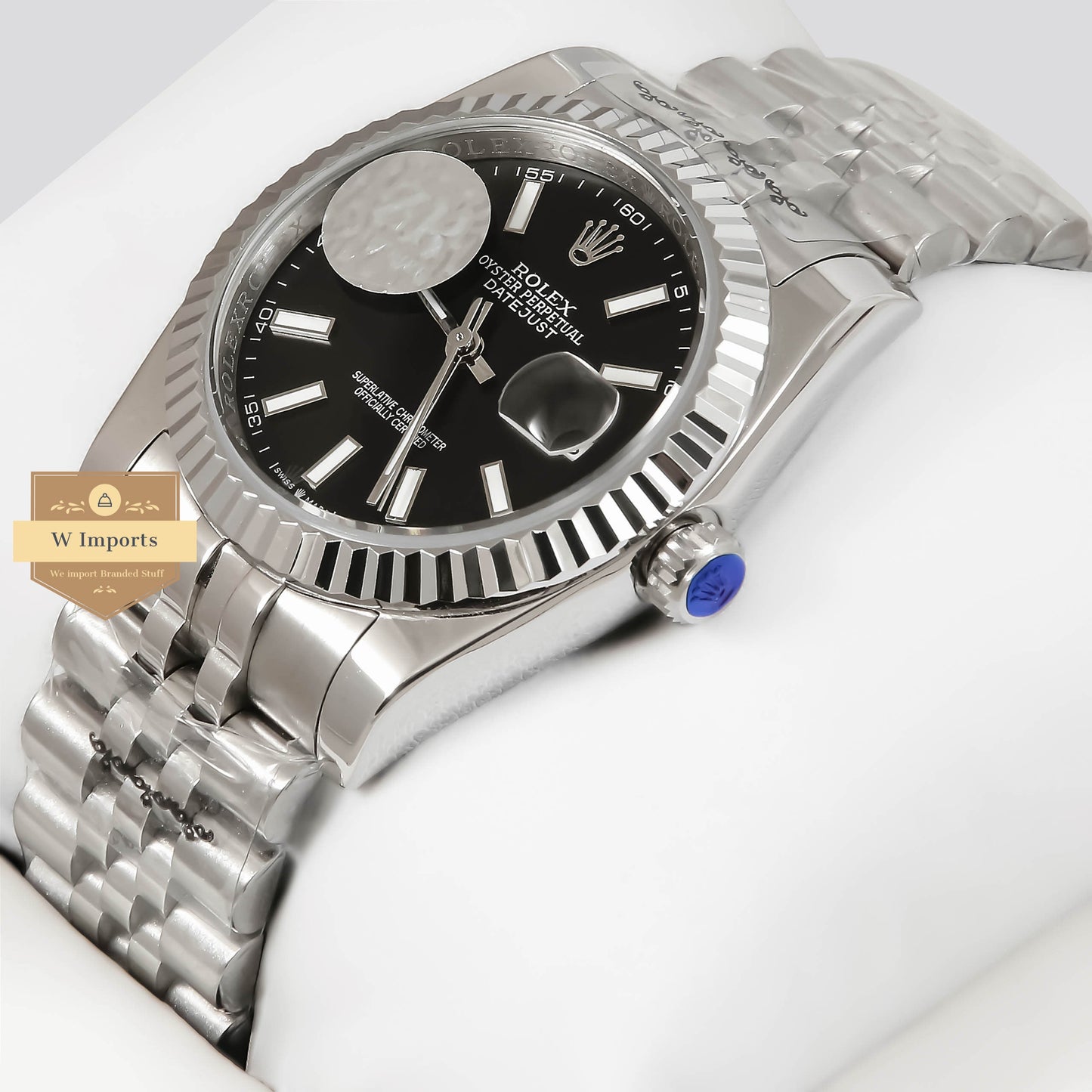 LATEST COLLECTION 36 SILVER WITH BLACK DIAL FLUTED BEZEL AUTOMATIC ZR FACTORY