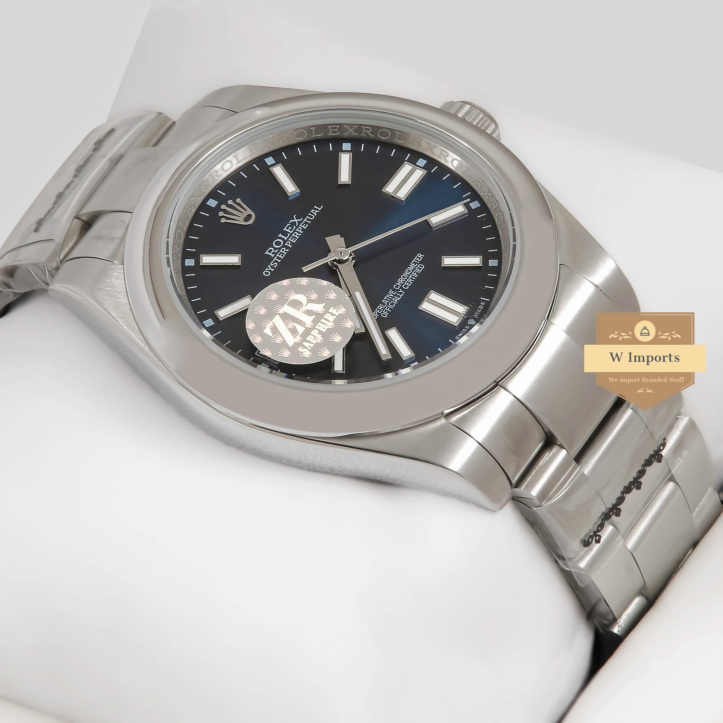 LATEST COLLECTION 41 SILVER WITH BLUE DIAL AUTOMATIC WATCH ZR FACTORY