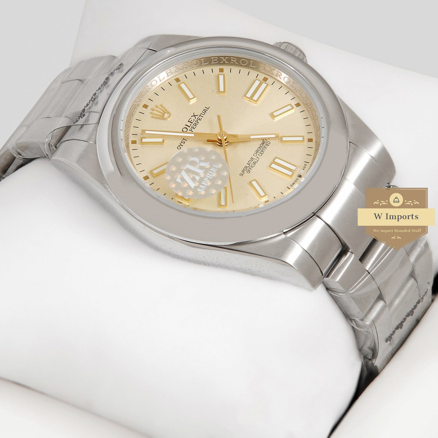 LATEST COLLECTION SILVER WITH CREAM DIAL AUTOMATIC WATCH ZR FACTORY