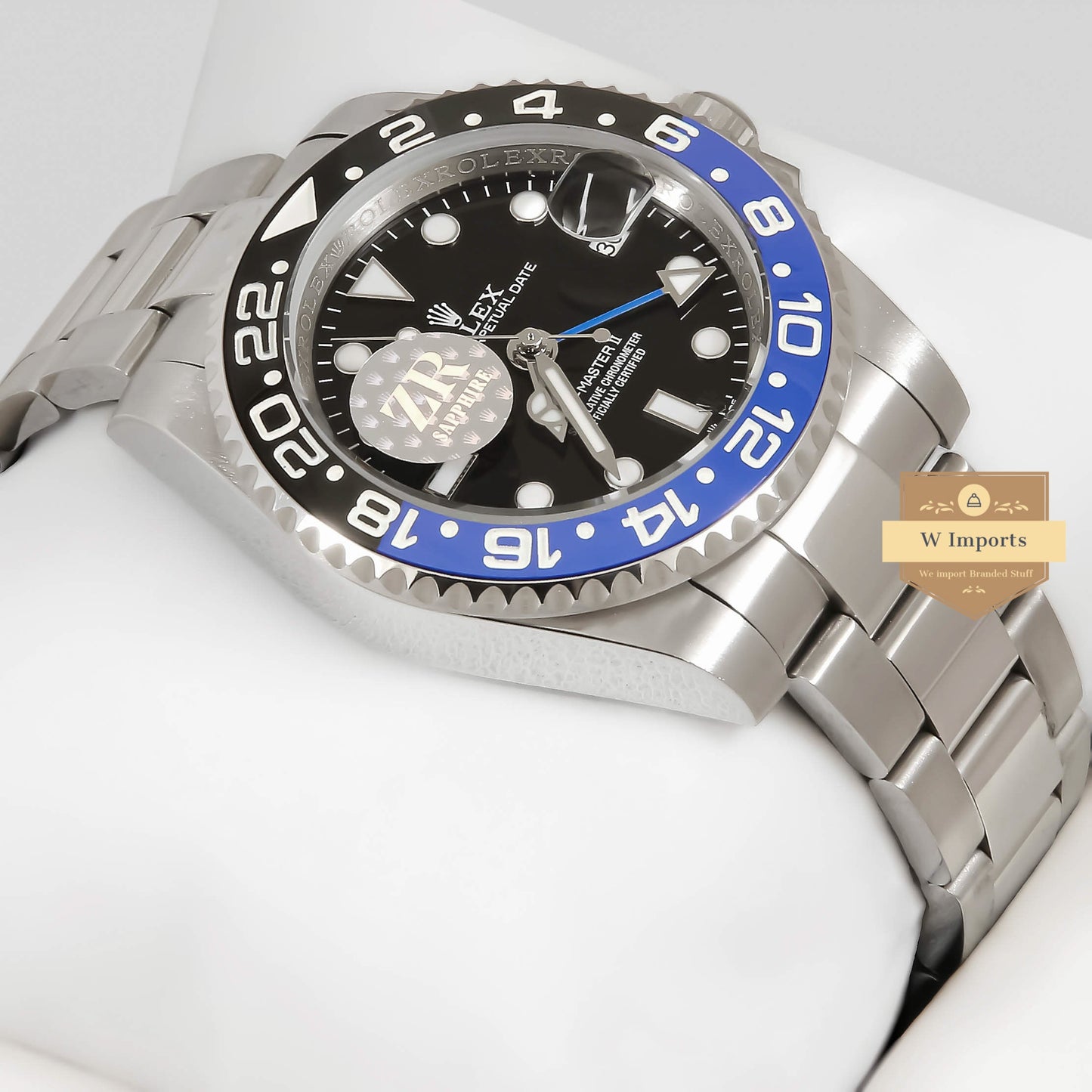 LATEST COLLECTION GMT 40 SILVER WITH BLACK DIAL BATMEN BEZEL ZR FACTORY