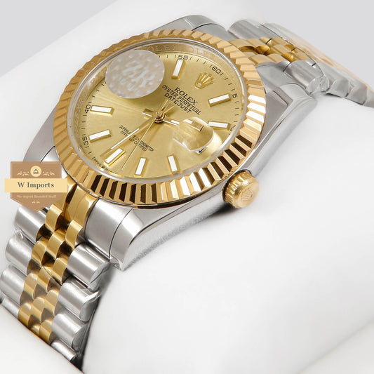 LATEST COLLECTION 36 TWO TONE YELLOW GOLD WITH DIAL FLUTED BEZEL AUTOMATIC WATCH ZR FACTORY