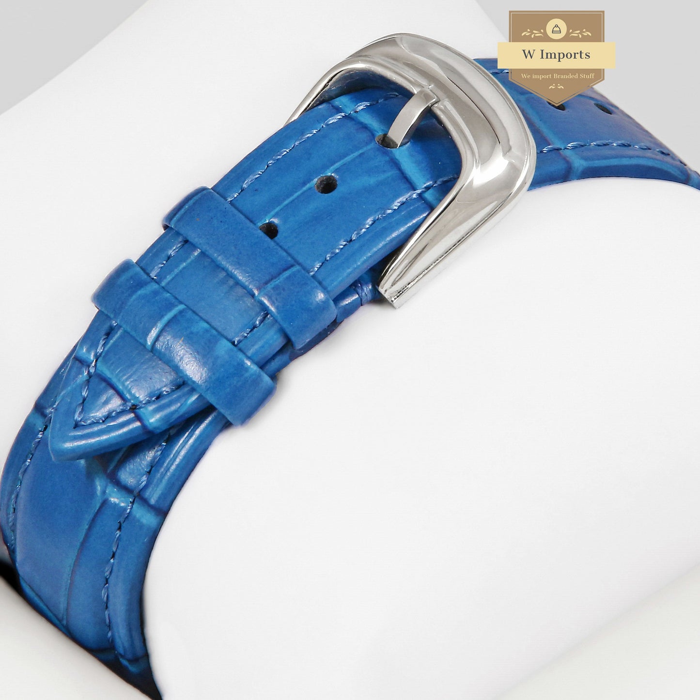LATEST COLLECTION SILVER CASE WITH BLUE DIAL AND LEATHER STRAP