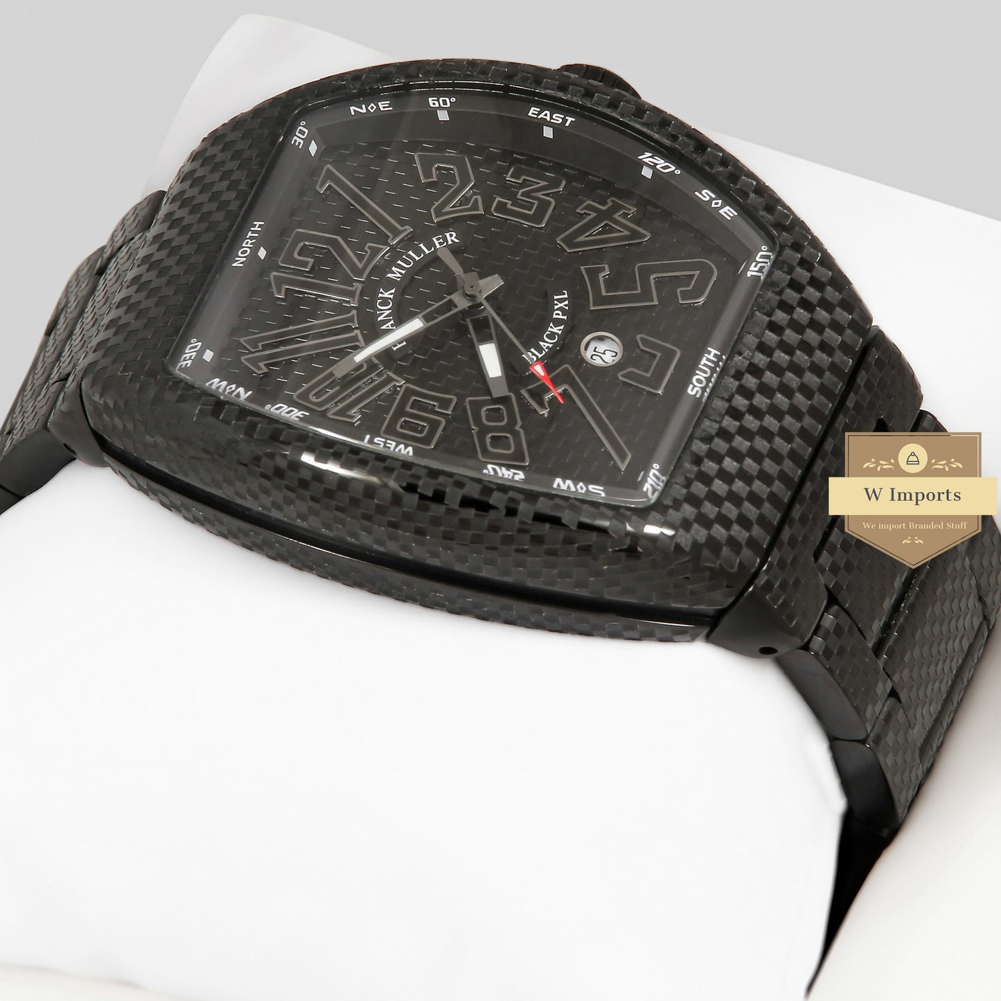 LATEST COLLECTION CHRONOGRAPH ALL BLACK WITH DIAL CHAIN WATCH