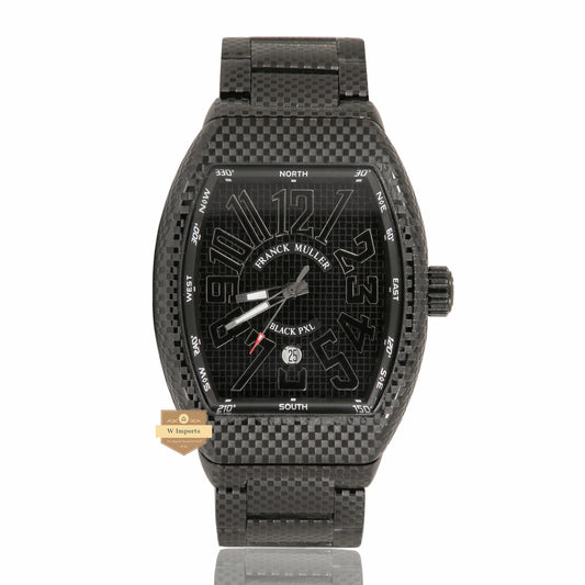 LATEST COLLECTION CHRONOGRAPH ALL BLACK WITH DIAL CHAIN WATCH