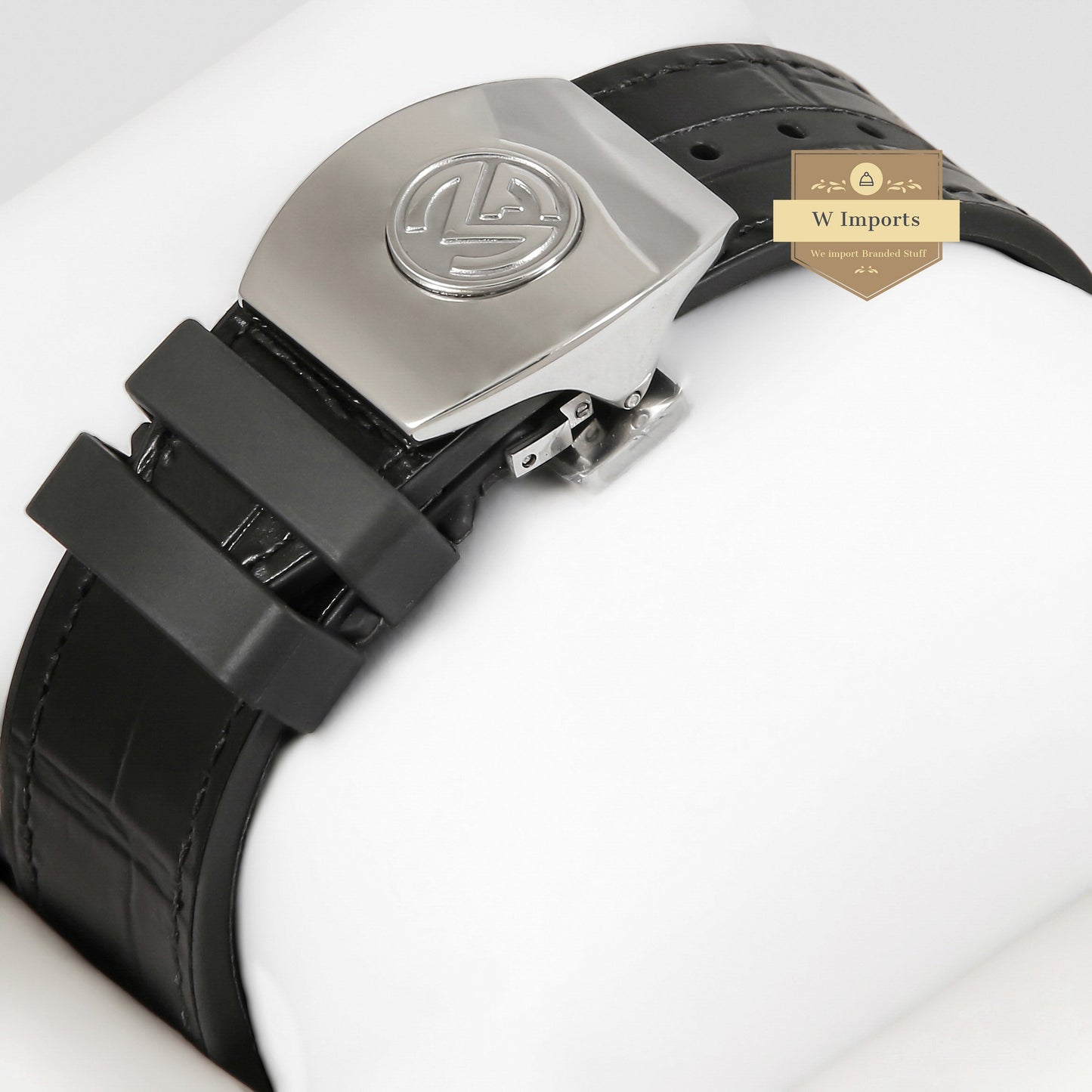 LATEST COLLECTION SILVER  STONE CASE WITH WHITE DIAL AND BLACK  PVC STRAP