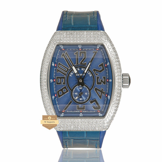 LATEST COLLECTION SILVER STONE CASE WITH BLUE DIAL AND PVC STRAP