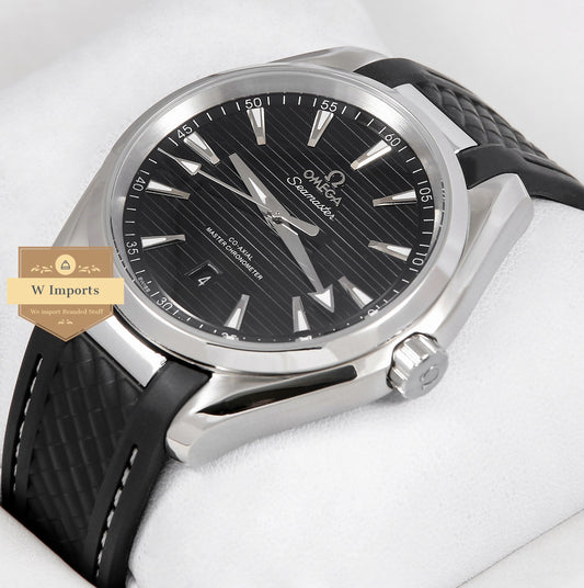 Latest Collection Silver Case With Black Dial & Rubber Strap