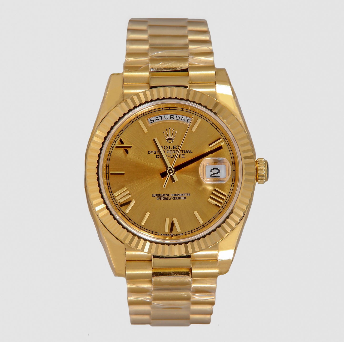 Latest Collection 40 All Yellow Gold With Roman Numeral Automatic Watch EW Made