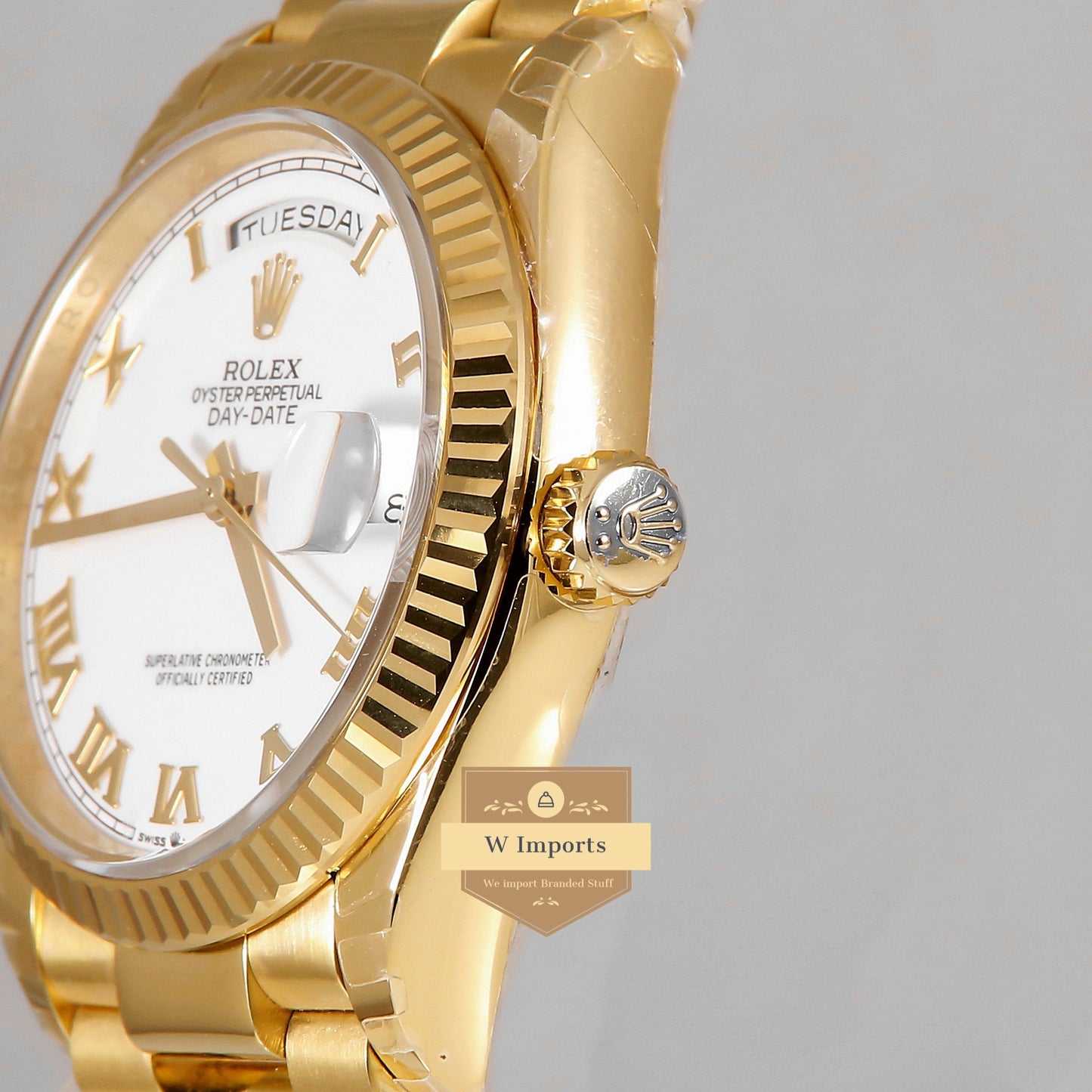 Latest Collection 36 Yellow Gold With White Dial & Roman Numeral Automatic Watch EW Made