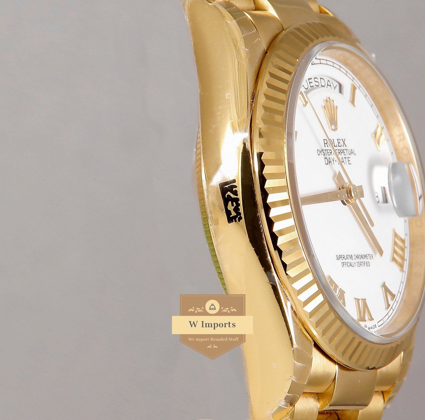 Latest Collection 36 Yellow Gold With White Dial & Roman Numeral Automatic Watch EW Made