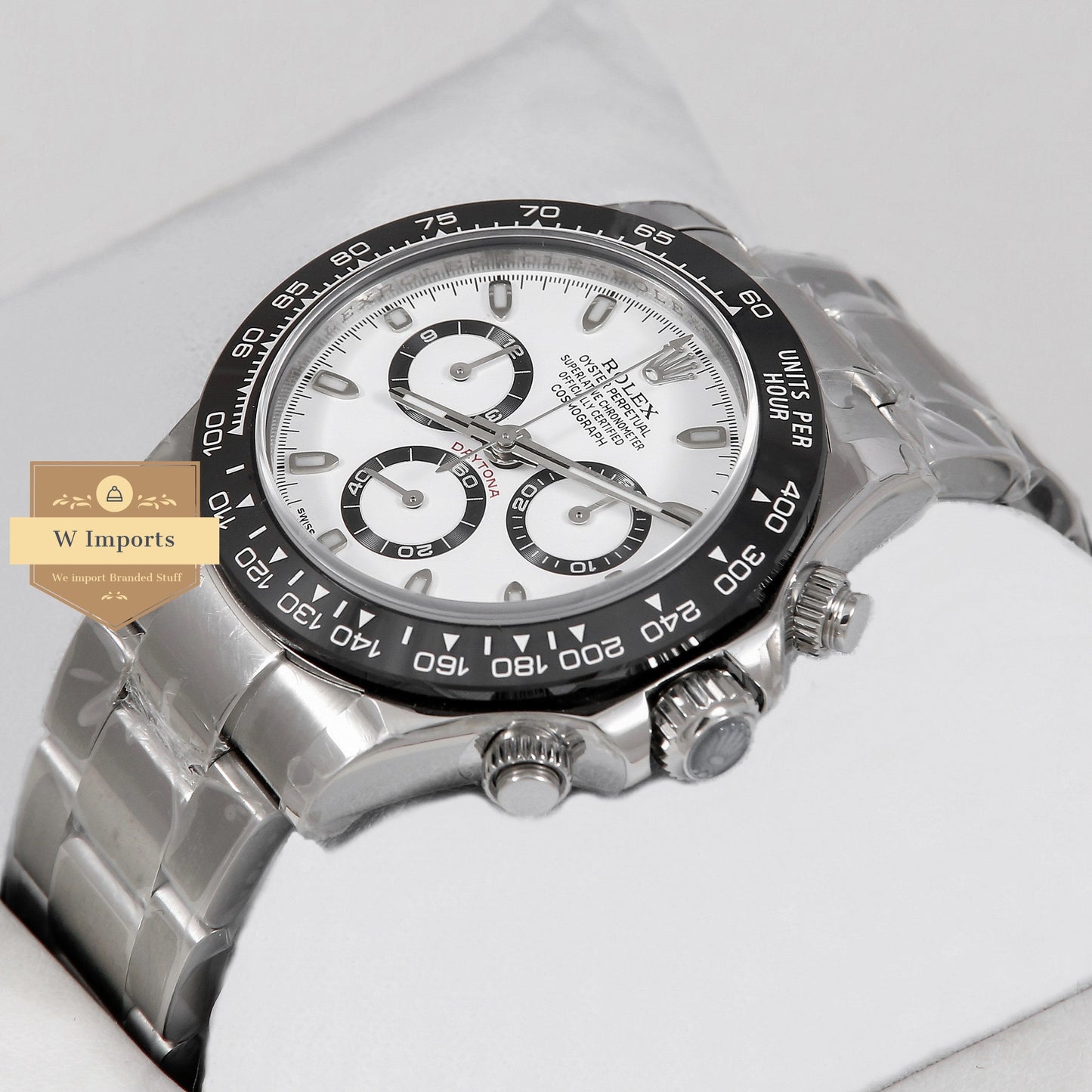 Latest Collection 40 Silver With White Dial & Black Bezel Automatic Watch EW Made