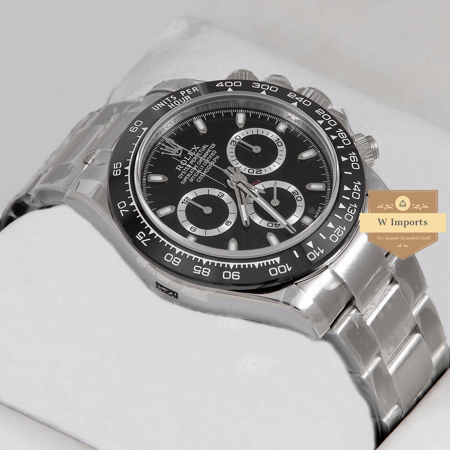 Latest Collection 40 Silver With Black Dial & Bezel Automatic Watch EW Made