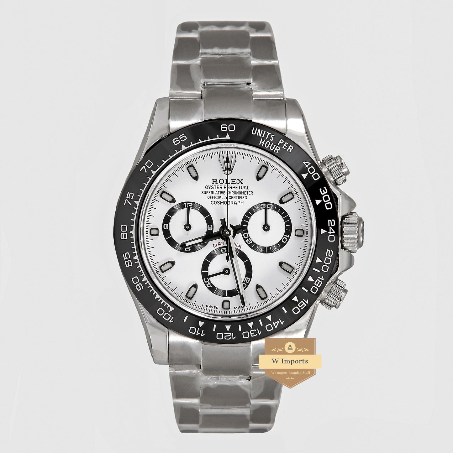 Latest Collection 40 Silver With White Dial & Black Bezel Automatic Watch EW Made