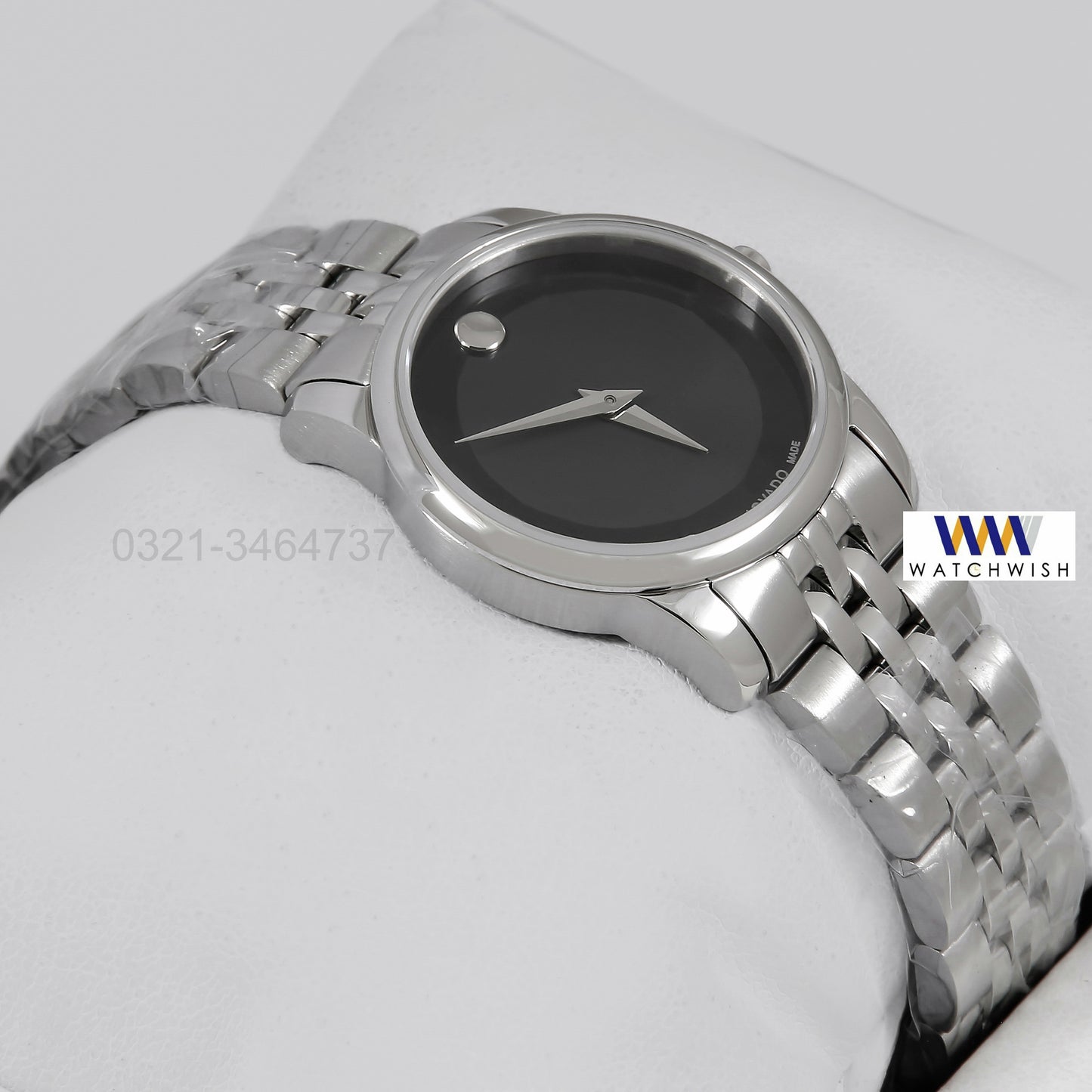 Latest Collection Silver With Black Dial Ladies Watch