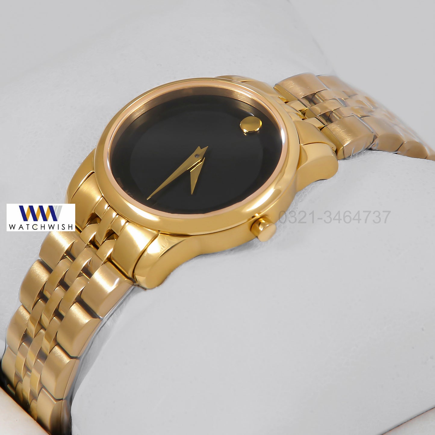 Latest Collection Yellow Gold With Black Dial Ladies Watch