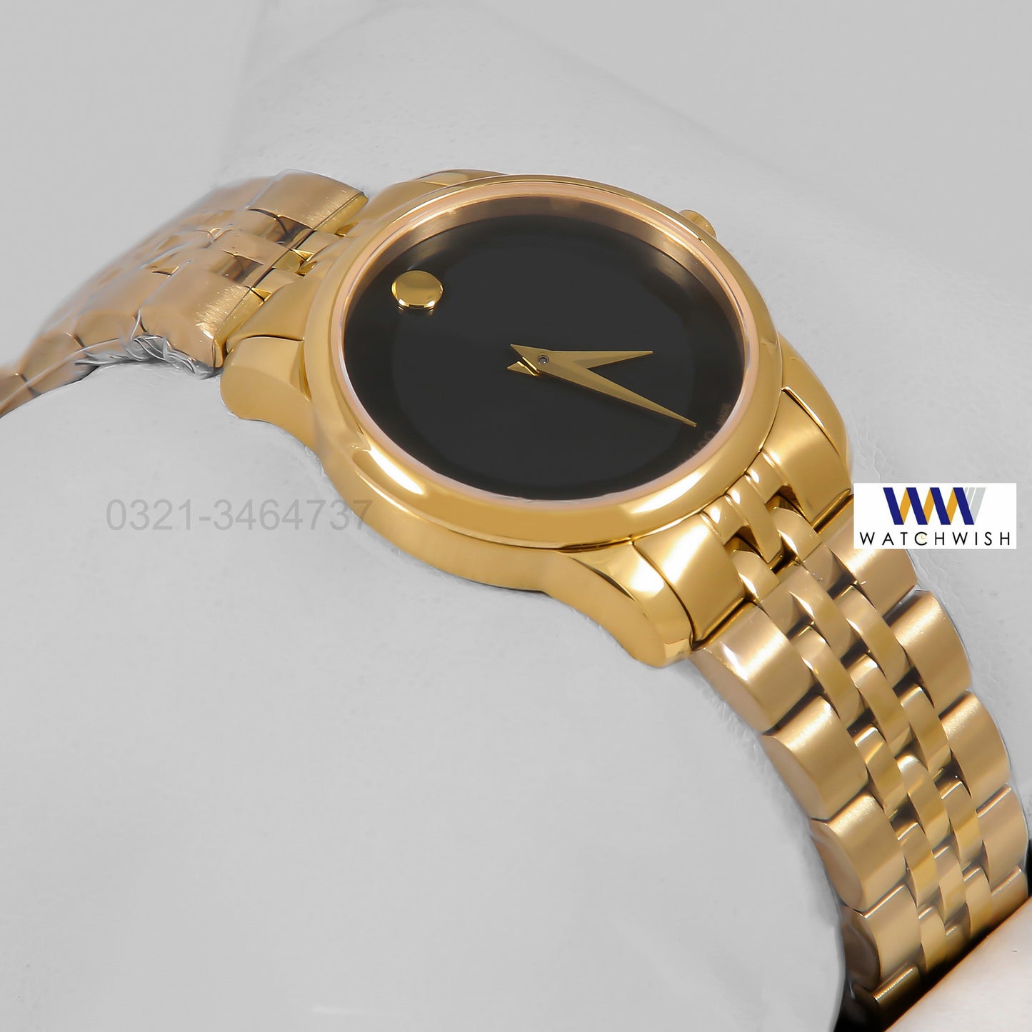 Latest Collection Yellow Gold With Black Dial Ladies Watch