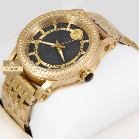 LATEST COLLECTION YELLOW GOLD WITH BLACK DIAL WATCH