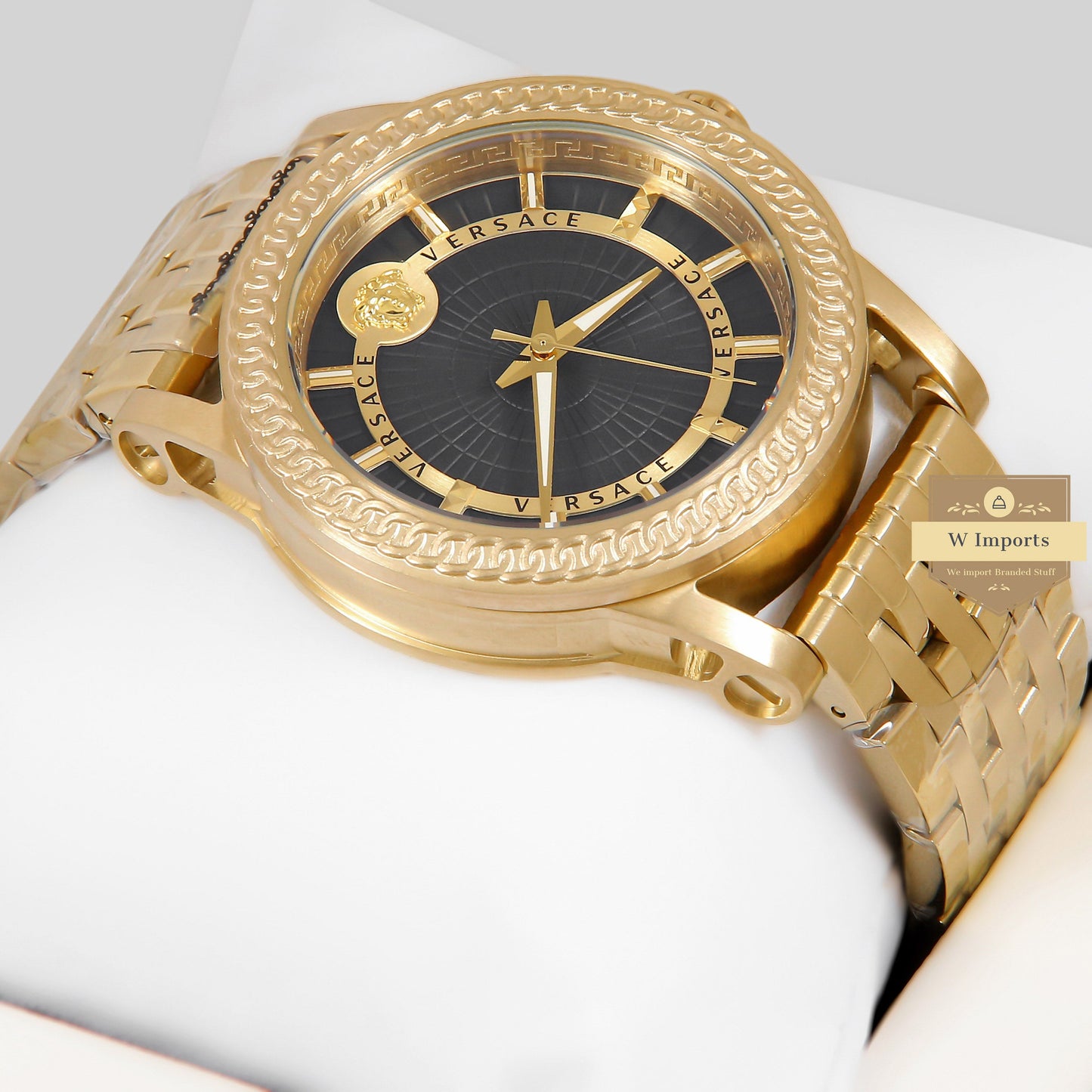 LATEST COLLECTION YELLOW GOLD WITH BLACK DIAL WATCH