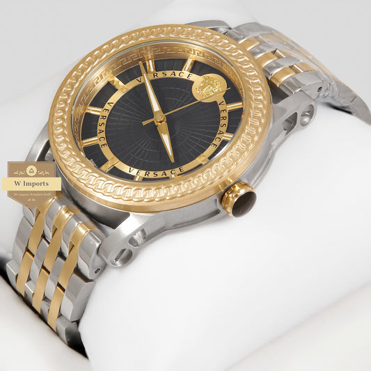 LATEST COLLECTION TWO TONE YELLOW GOLD WITH BLACK DIAL