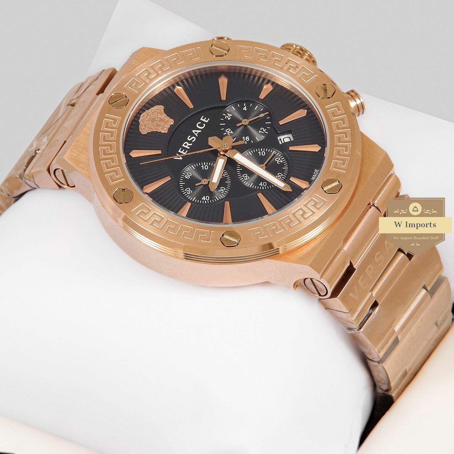 LATEST COLLECTION CHRONOGRAPH ROSE GOLD STAINLESS STEEL WITH BLACK DIAL