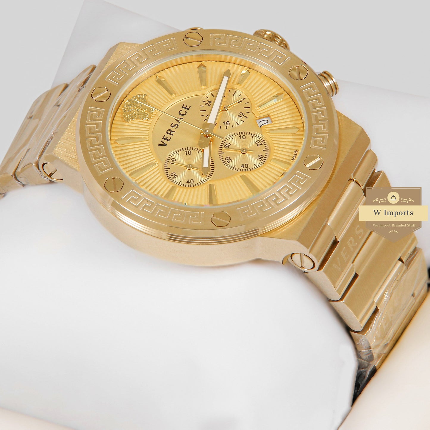 LATEST COLLECTION CHRONOGRAPH ALL YELLOW GOLD WITH DIAL WATCH