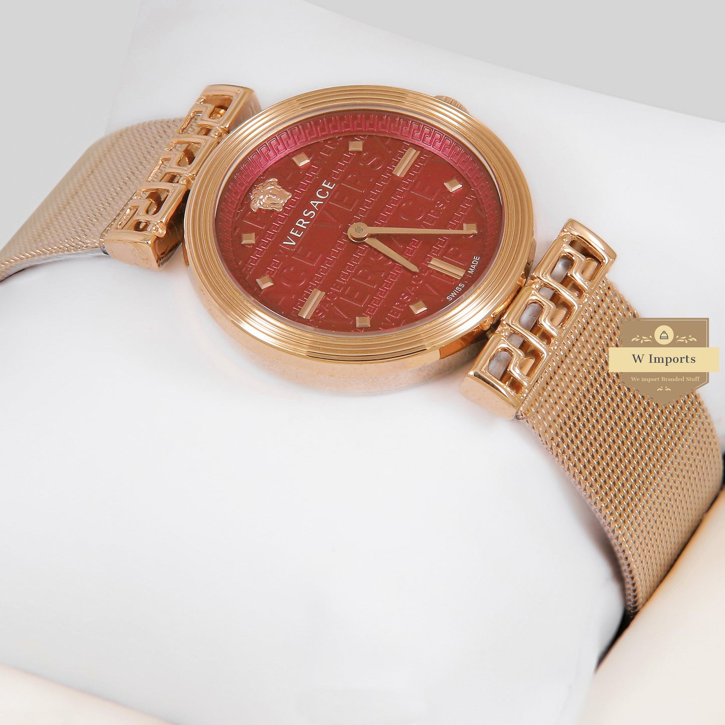 LATEST COLLECTION ROSE GOLD WITH RED DIAL LADIES WATCH