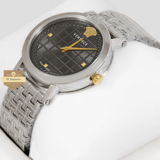 LATEST COLLECTION SILVER WITH BLACK DIAL LADIES WATCH