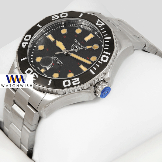 LATEST COLLECTION SILVER WITH BLACK DIAL AUTOMATIC WATCH