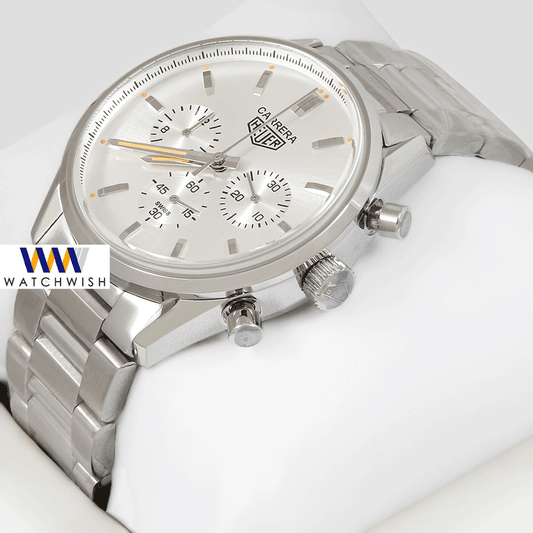 LATEST COLLECTION CHRONOGRAPH ALL SILVER WITH DIAL CHAIN WATCH