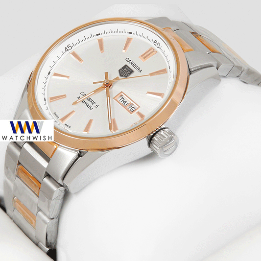 LATEST COLLECTION TWO TONE ROSE GOLD WITH WHITE DIAL AUTOMATIC WATCH