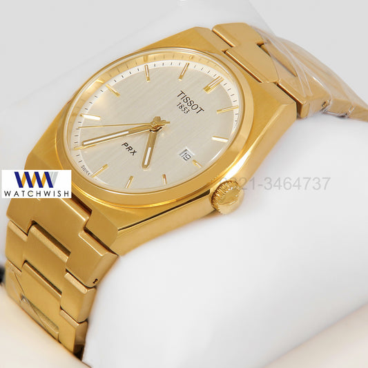 LATEST COLLECTION PRX YELLOW GOLD WITH WHITE DIAL WATCH