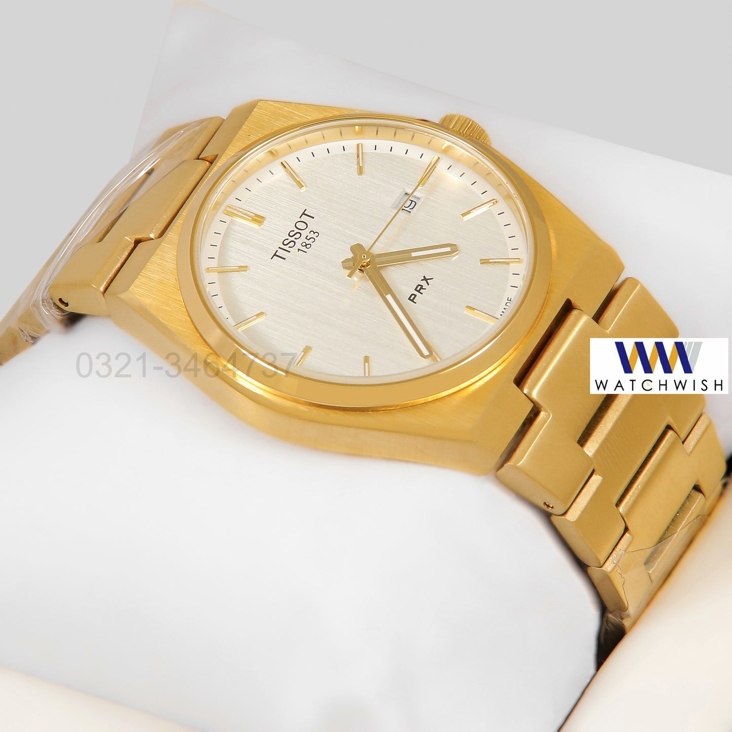 LATEST COLLECTION PRX YELLOW GOLD WITH WHITE DIAL WATCH