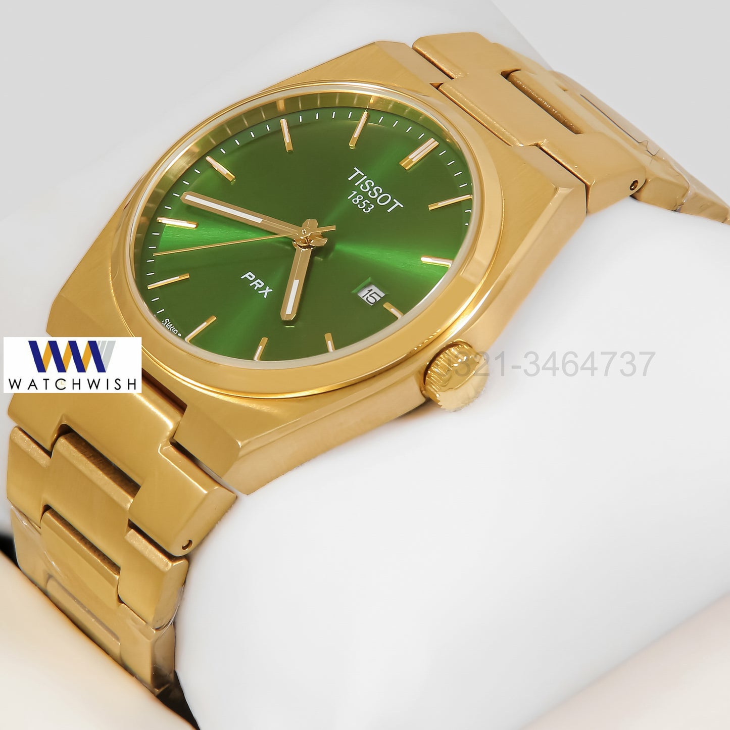 LATEST COLLECTION PRX YELLOW GOLD WITH GREEN DIAL WATCH