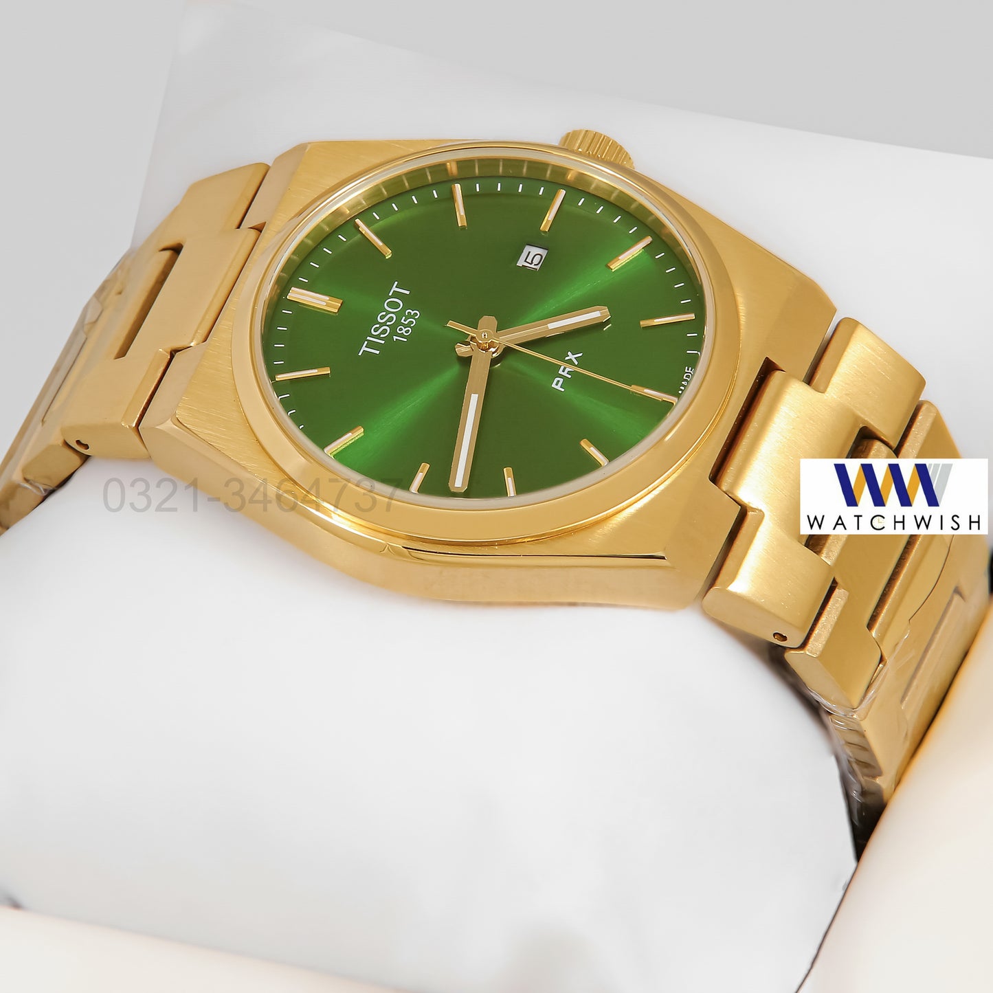 LATEST COLLECTION PRX YELLOW GOLD WITH GREEN DIAL WATCH