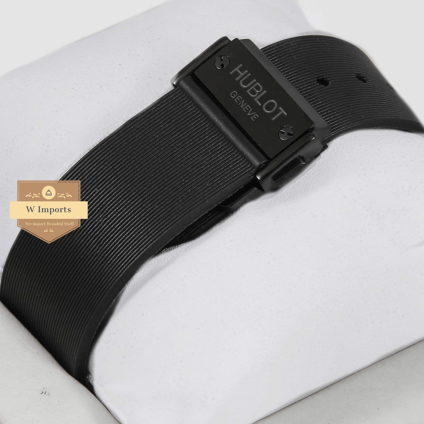 Latest Collection Chronograph Black Case With Black Dial & Black Rubber Strap