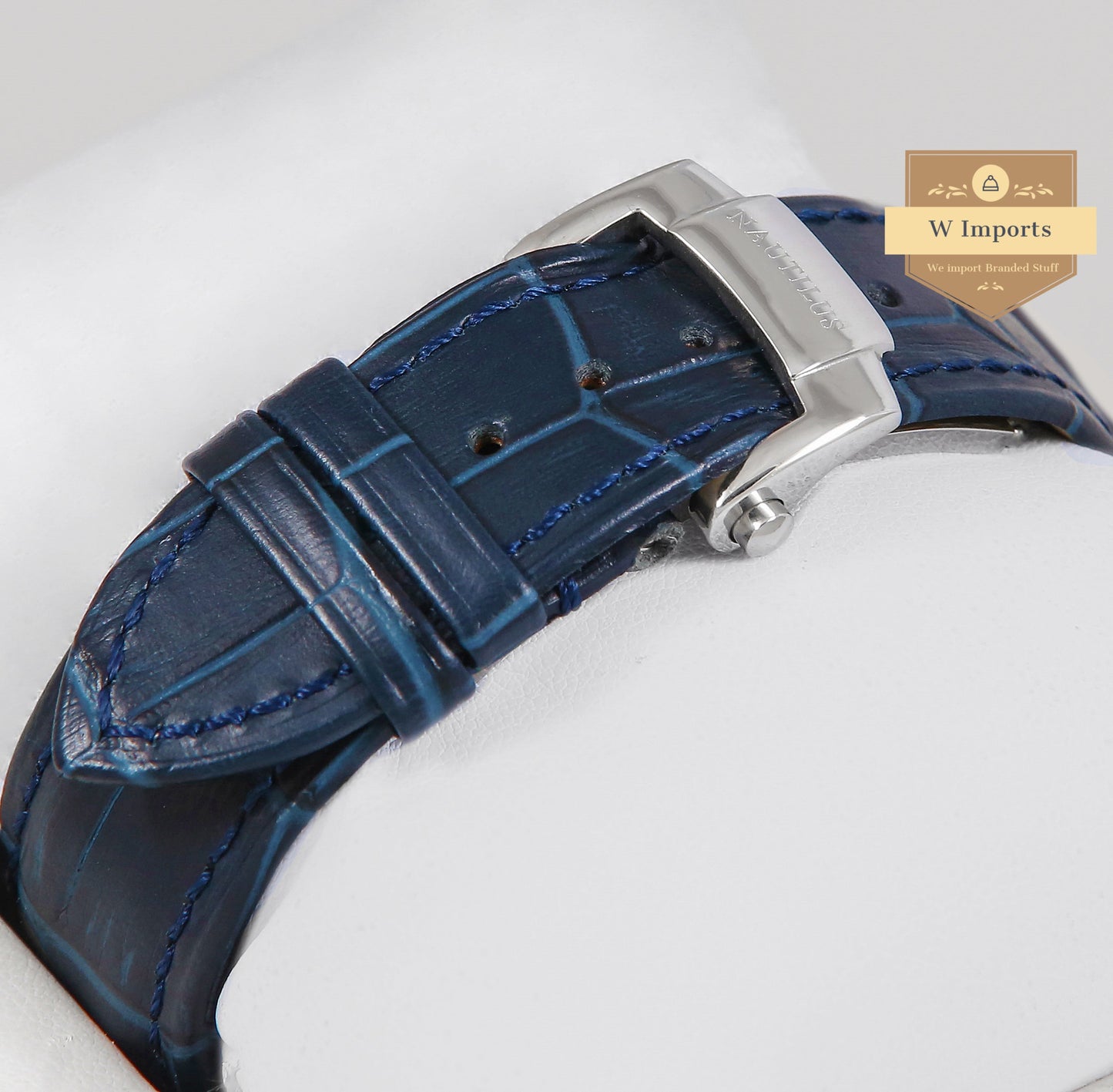 Latest Collection Silver Case With Blue Dial & Leather Strap