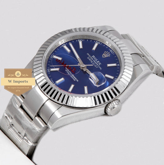 Latest Collection 41 Silver With Blue Dial & Fluted Bezel ZR Factory