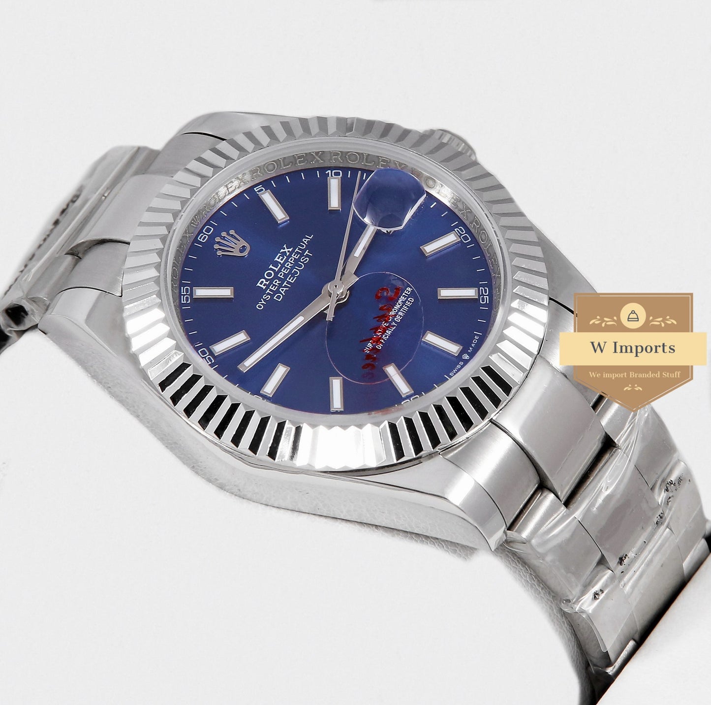 Latest Collection 41 Silver With Blue Dial & Fluted Bezel ZR Factory