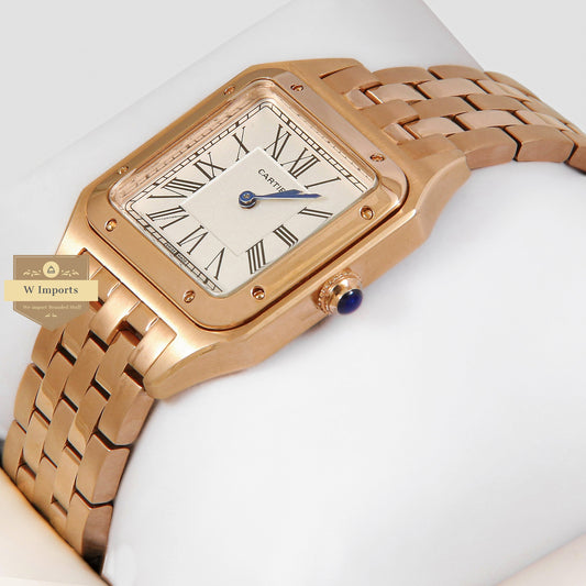 LATEST COLLECTION ROSE GOLD WITH WHITE DIAL CHAIN WATCH