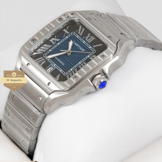 LATEST COLLECTION SILVER WITH DEEP BLUE DIAL AUTOMATIC WATCH