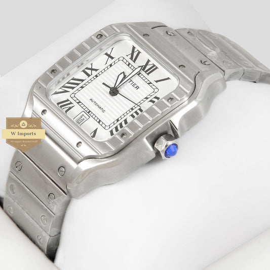 LATEST COLLECTION SILVER WITH WHITE DIAL AUTOMATIC WATCH