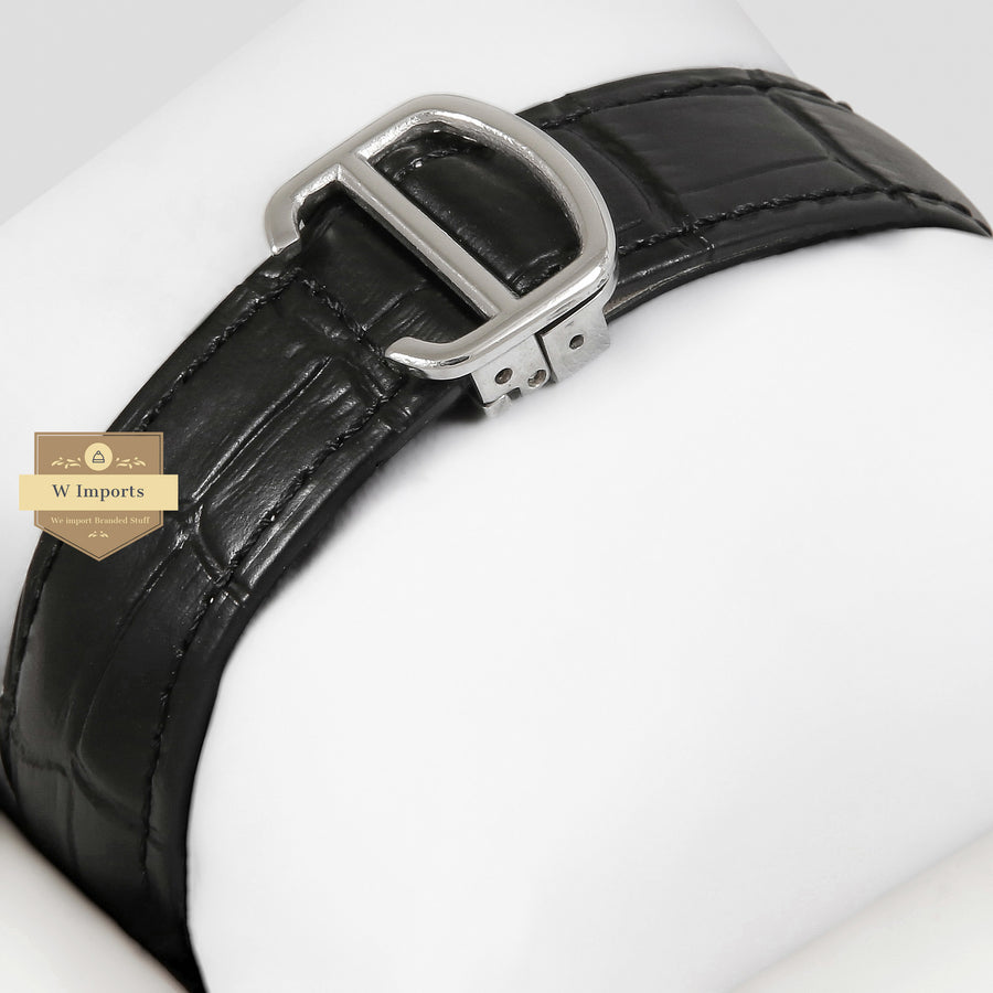 LATEST COLLECTION TOURBILLON GREEN DIAL WITH SILVER CASE & BLACK LEATHER STRAP