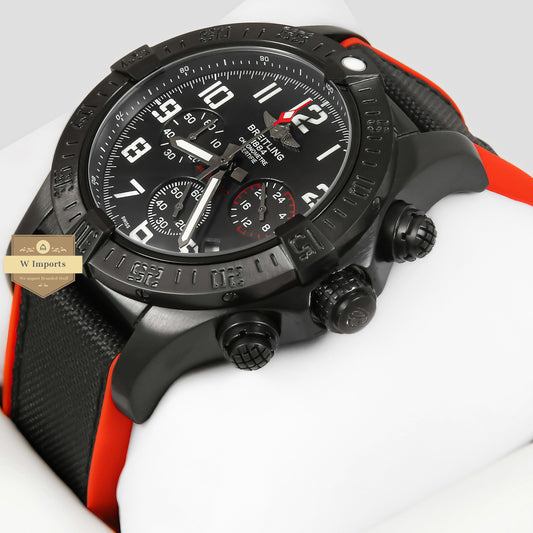 Latest Collection Chronograph Black Case With Dial Strap Watch