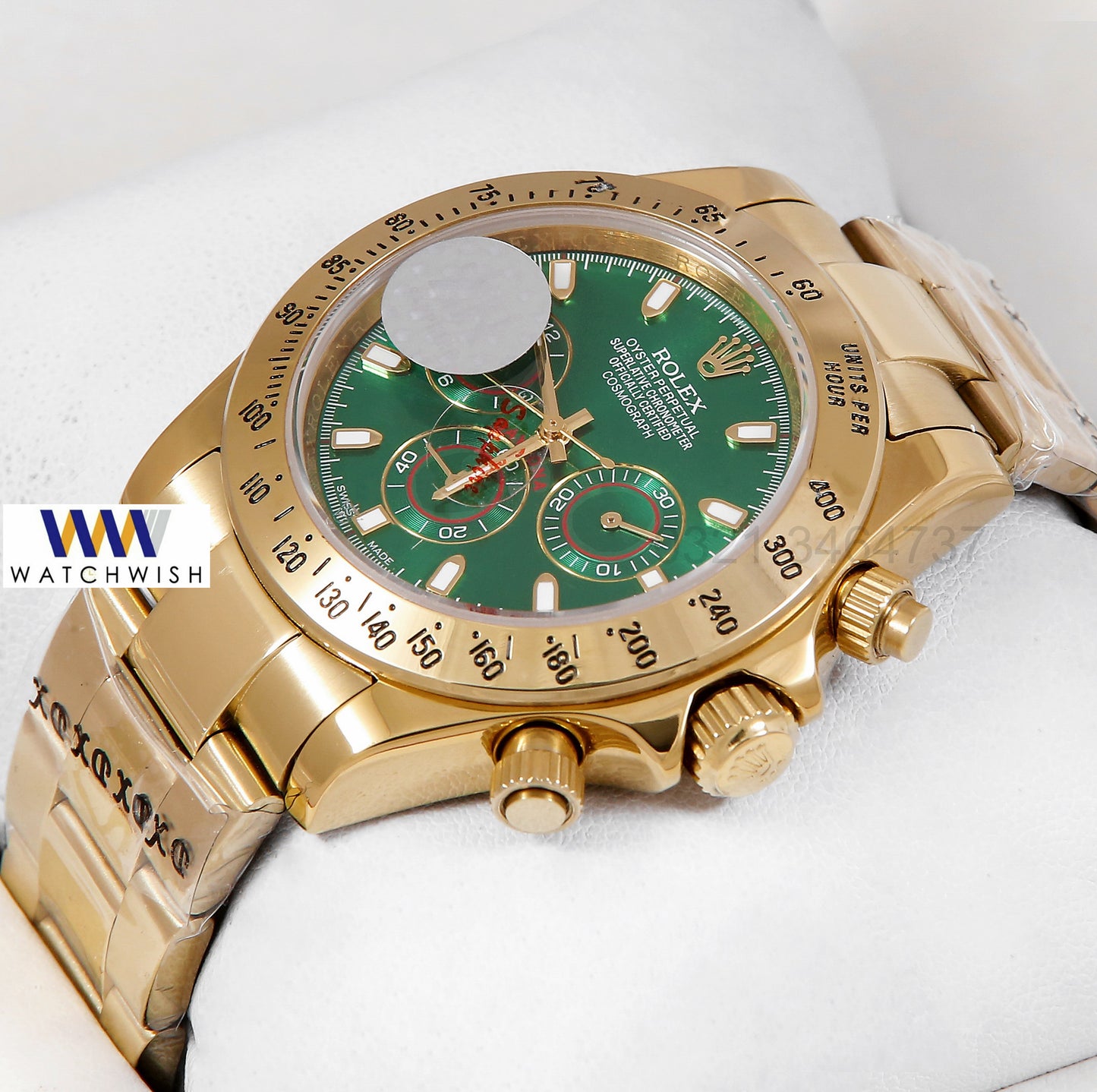 New Collection Chronograph 40 All Yellow Gold With Green Dial ZR Factory