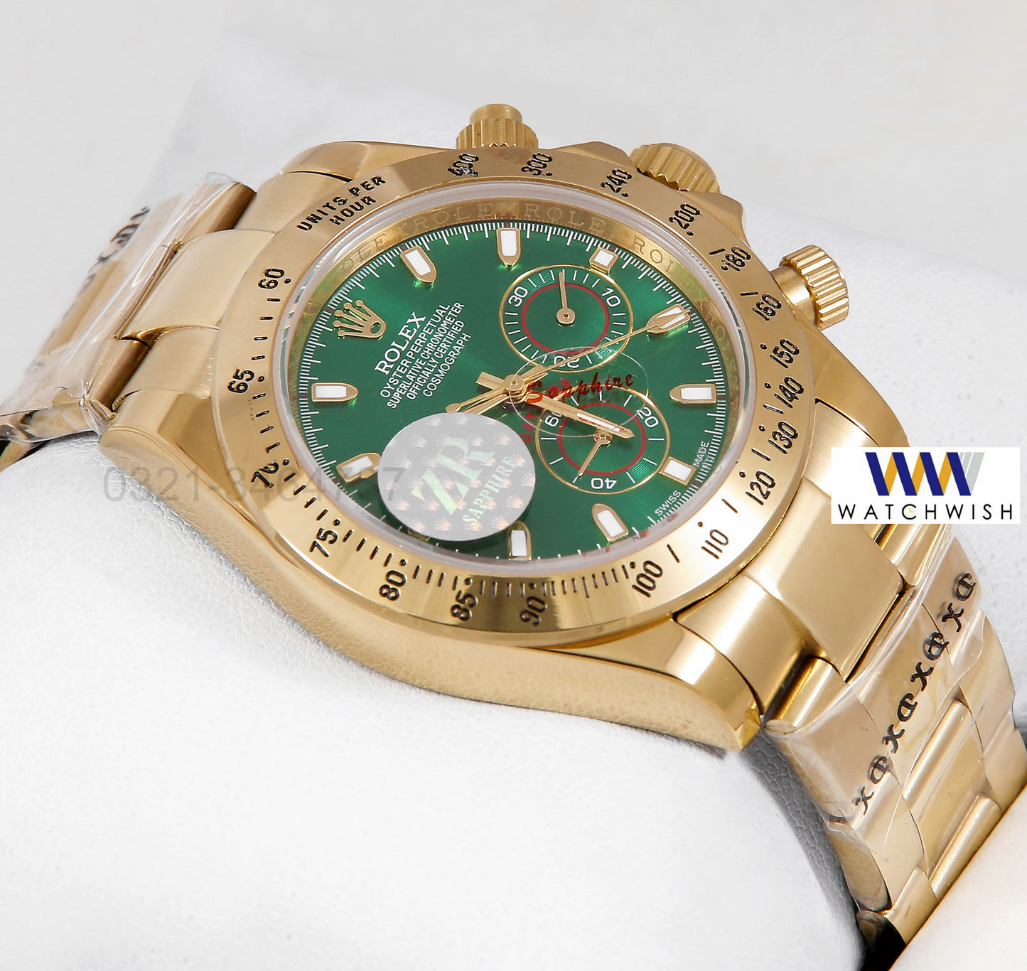 New Collection Chronograph 40 All Yellow Gold With Green Dial ZR Factory