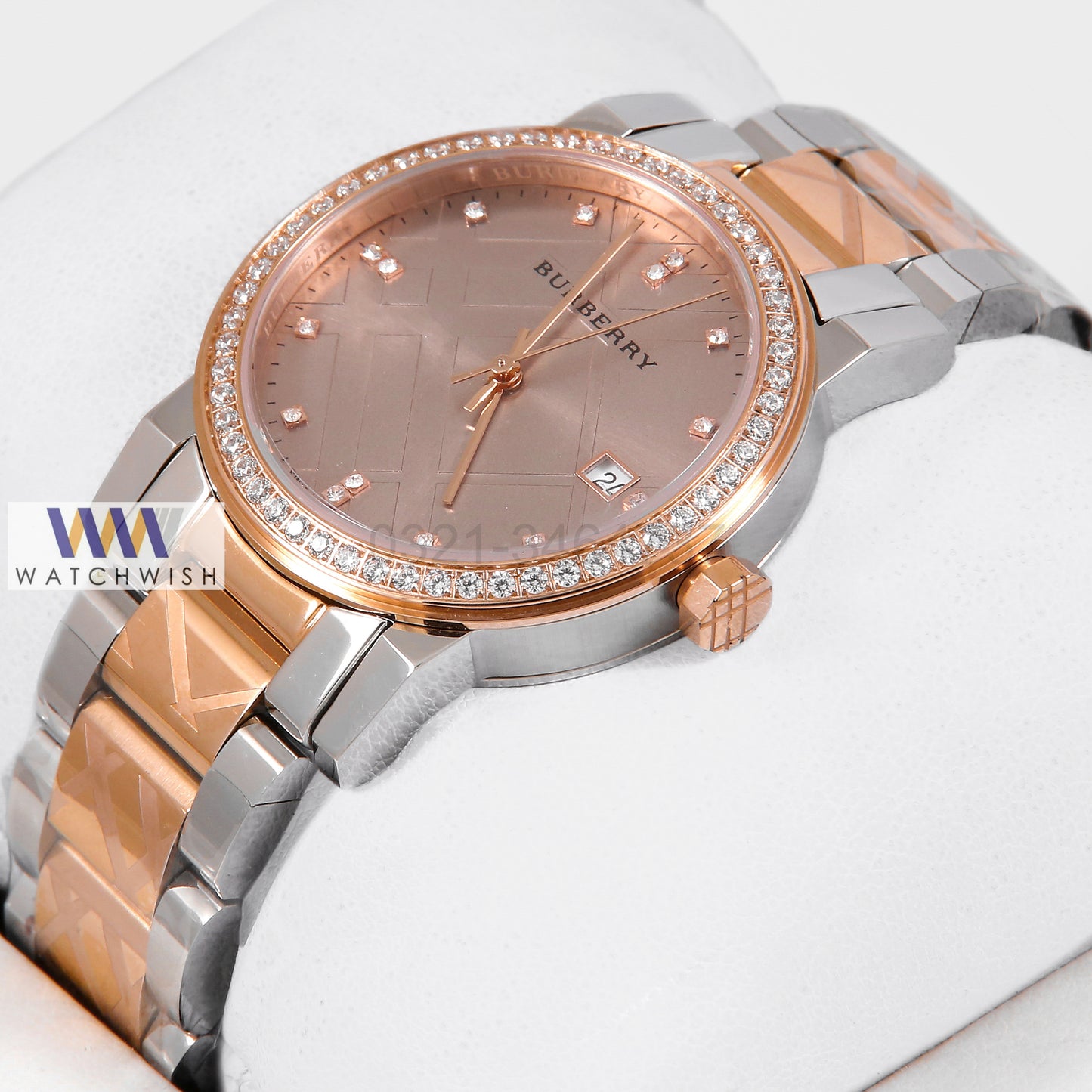 Latest Collection Two Tone Rose Gold With Bownn Dial Ladies Watch