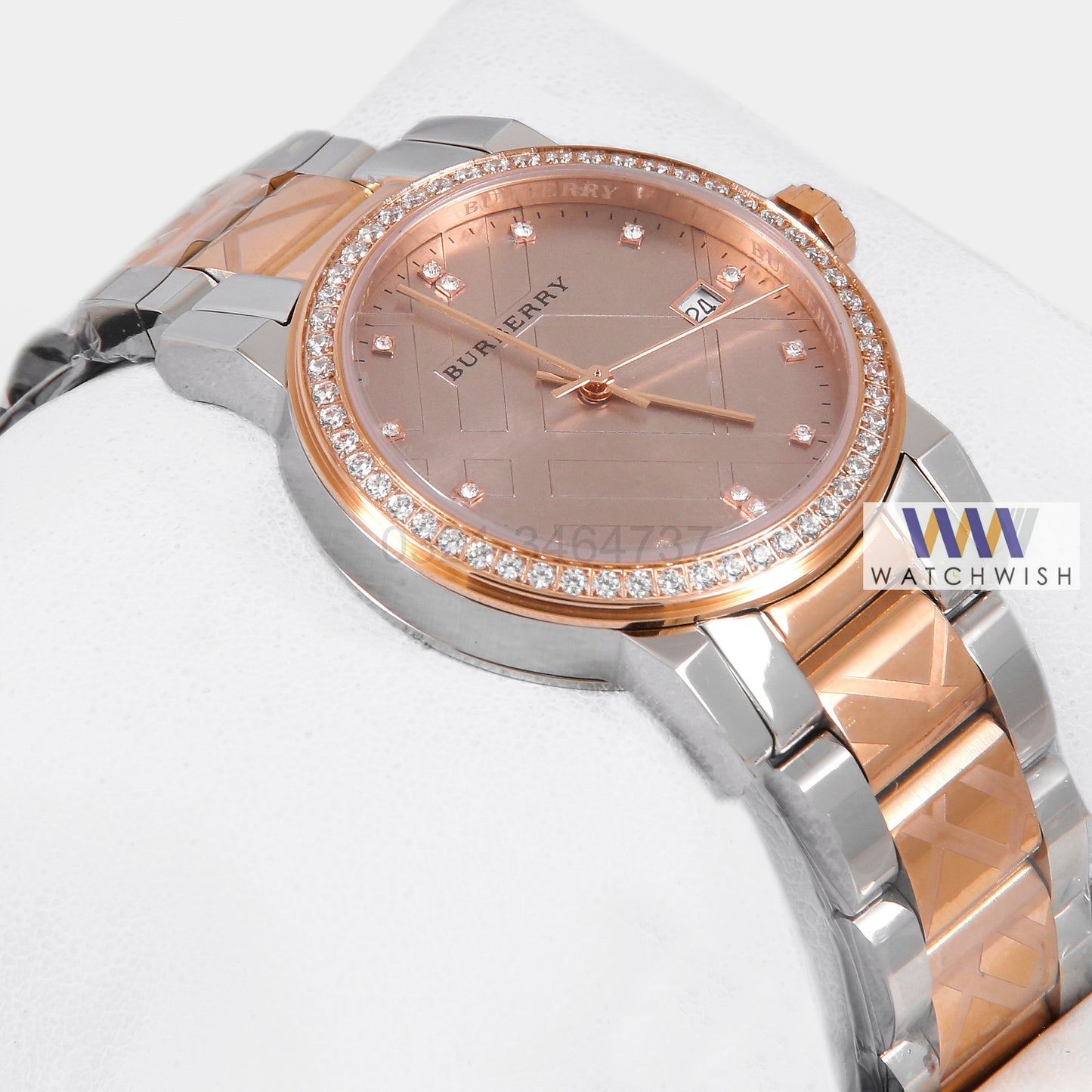 Latest Collection Two Tone Rose Gold With Bownn Dial Ladies Watch