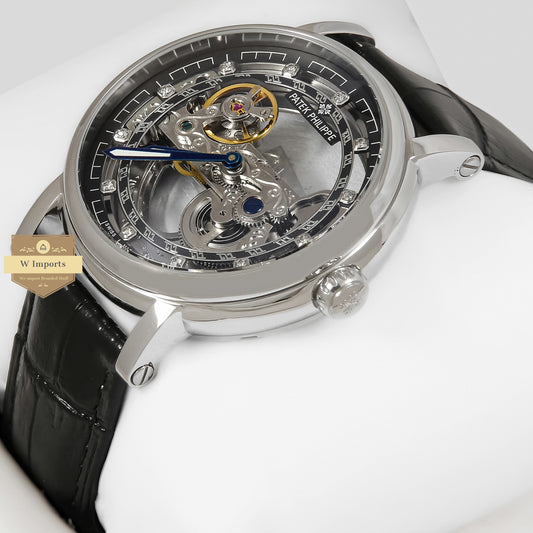 Latest Collection Transparent Skeleton Dial With Silver Case & Black Leather Strap For men
