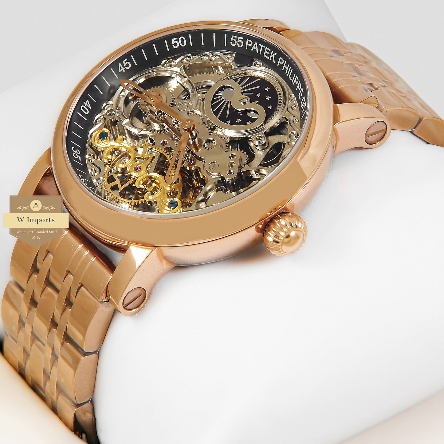 LATEST COLLECTION TOURBILLON ALL ROSE GOLD WITH SKELETON DIAL