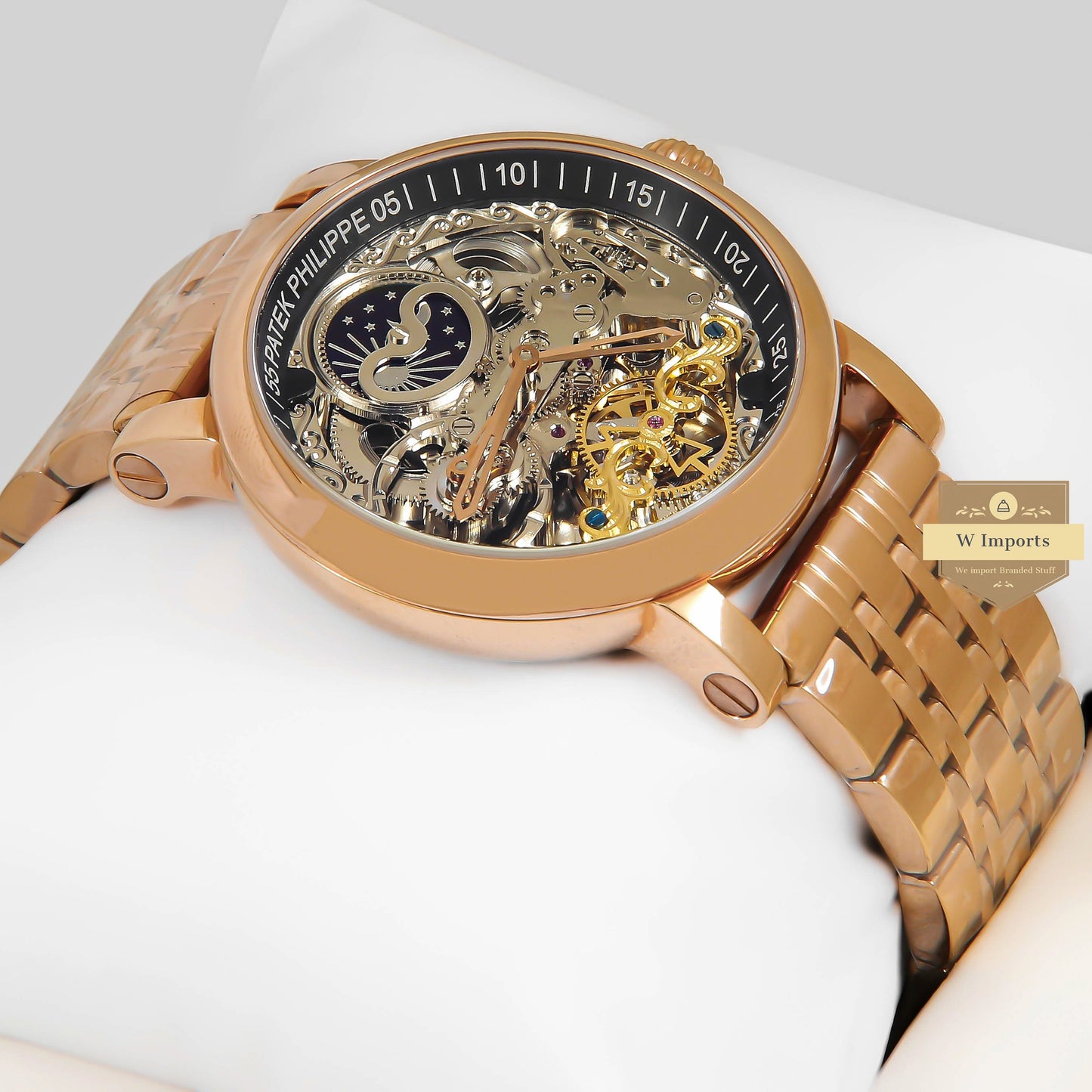 LATEST COLLECTION TOURBILLON ALL ROSE GOLD WITH SKELETON DIAL